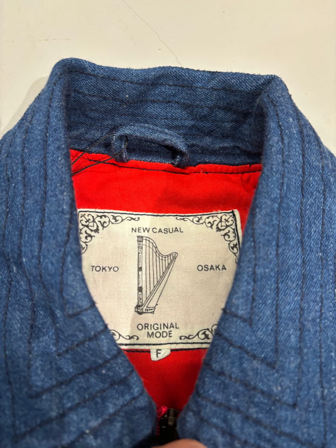 빈티지 데님 봄버 자켓 (가오리핏)   상품이미지7