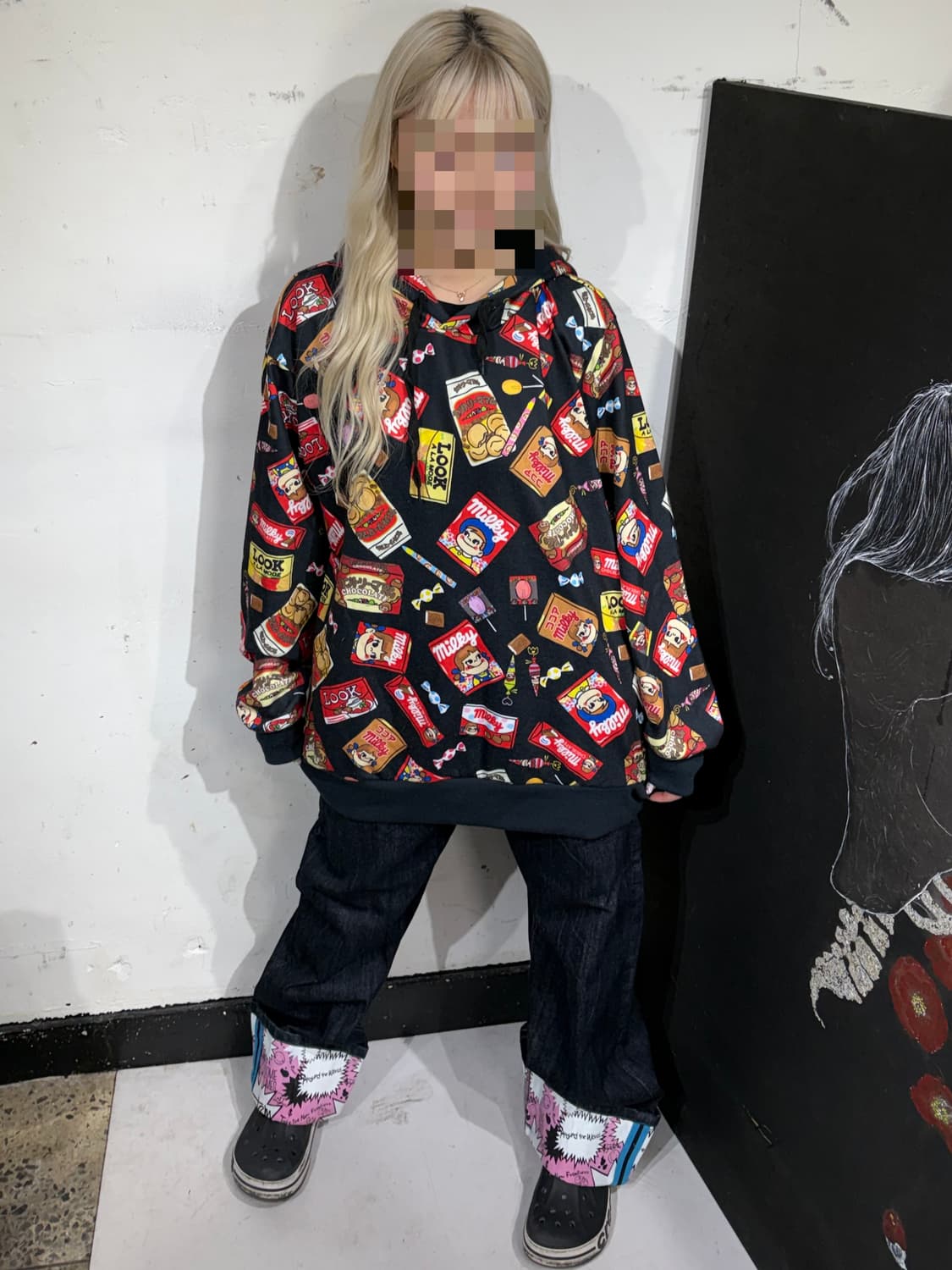 JPN 일본 빈티지 peko 산리오 캐릭터 후드티 L 상품이미지2