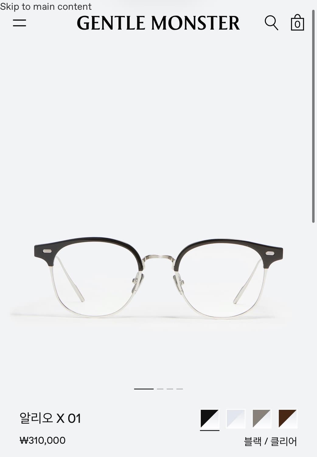 젠틀몬스터 알리오X1 하금테 새제품 상품이미지1