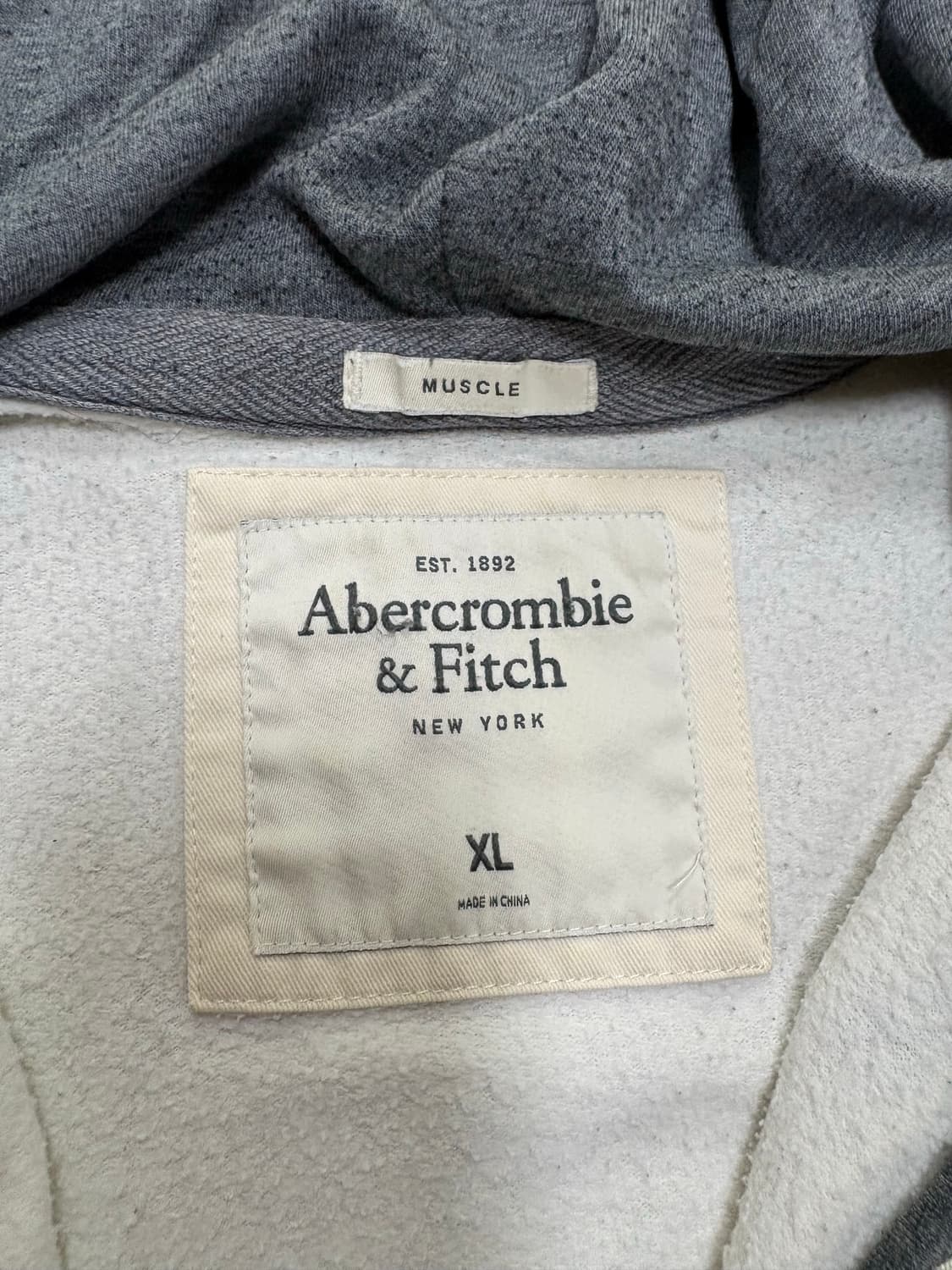 아베크롬비 후드집업 화이트 xl 상품이미지2