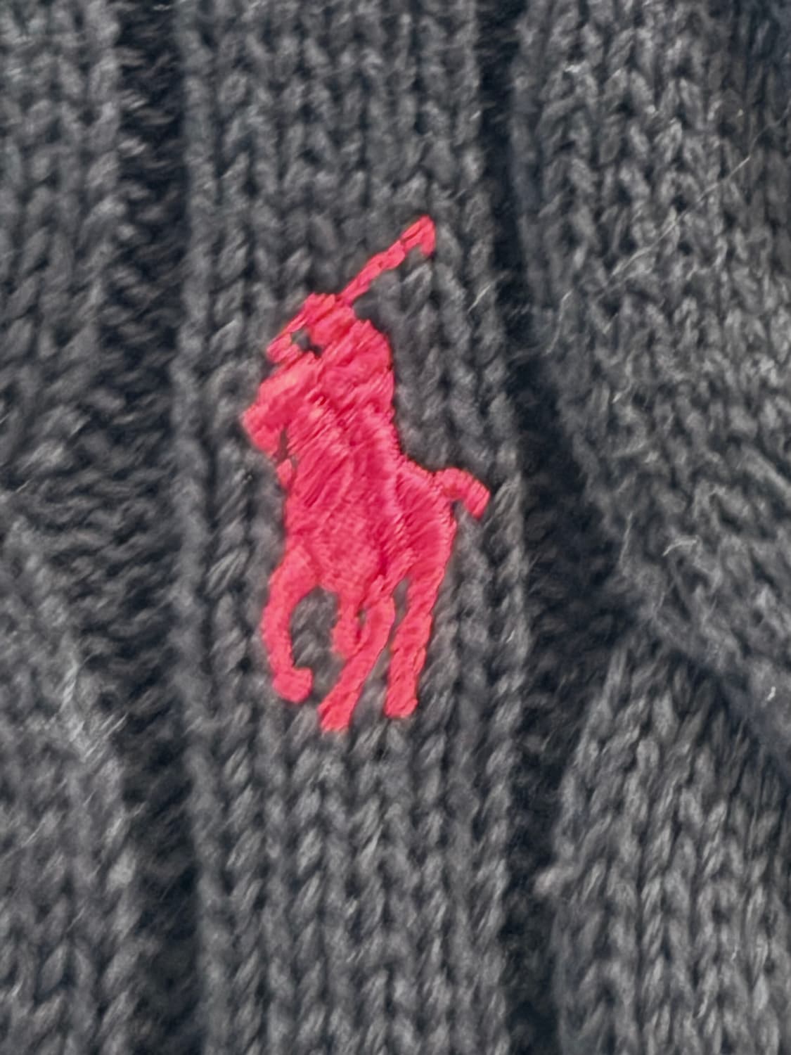 폴로 반집업니트 L 큐알 정품 급처  상품이미지3