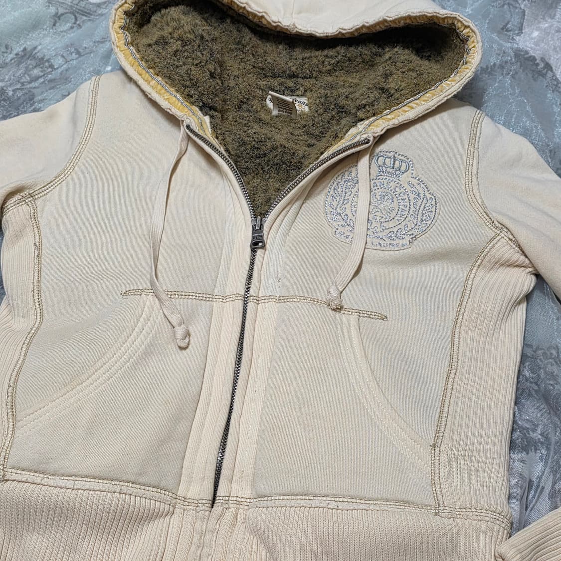 빈티지 아베크롬비 울프죠깔 폴로진 후드 집업 y2k 오네갸루 d.i.a깔 상품이미지2