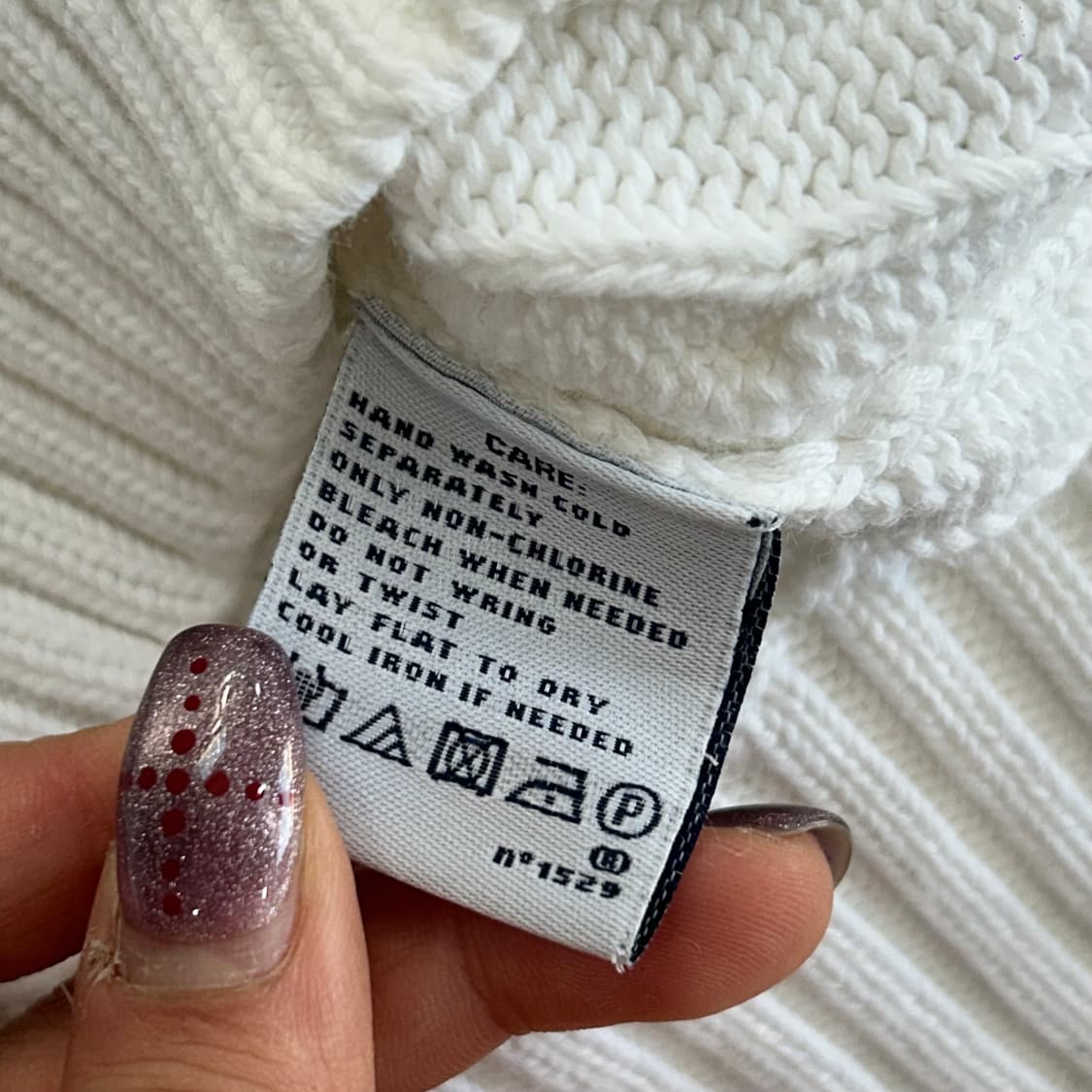 Polo 폴로 네이비포니 화이트 케이블 브이넥 니트 상품이미지6