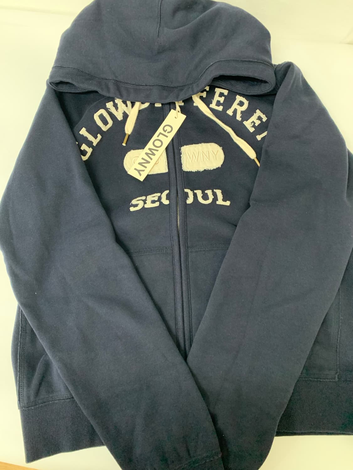 BOYFRIEND BOXY ZIP UP (NAVY) 상품이미지5