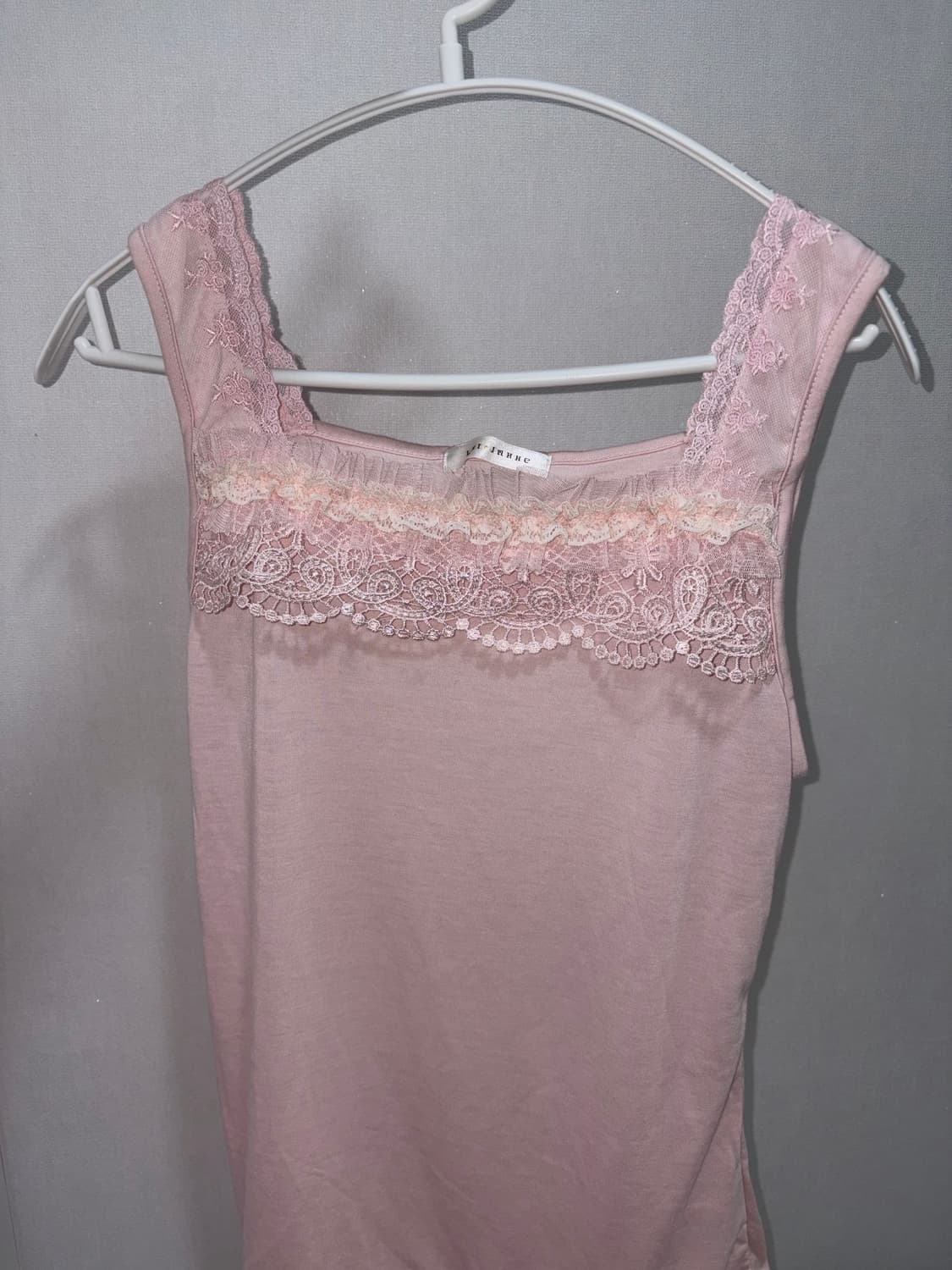 일본 jpn 대장템 핑크 레이스 나시  상품이미지2