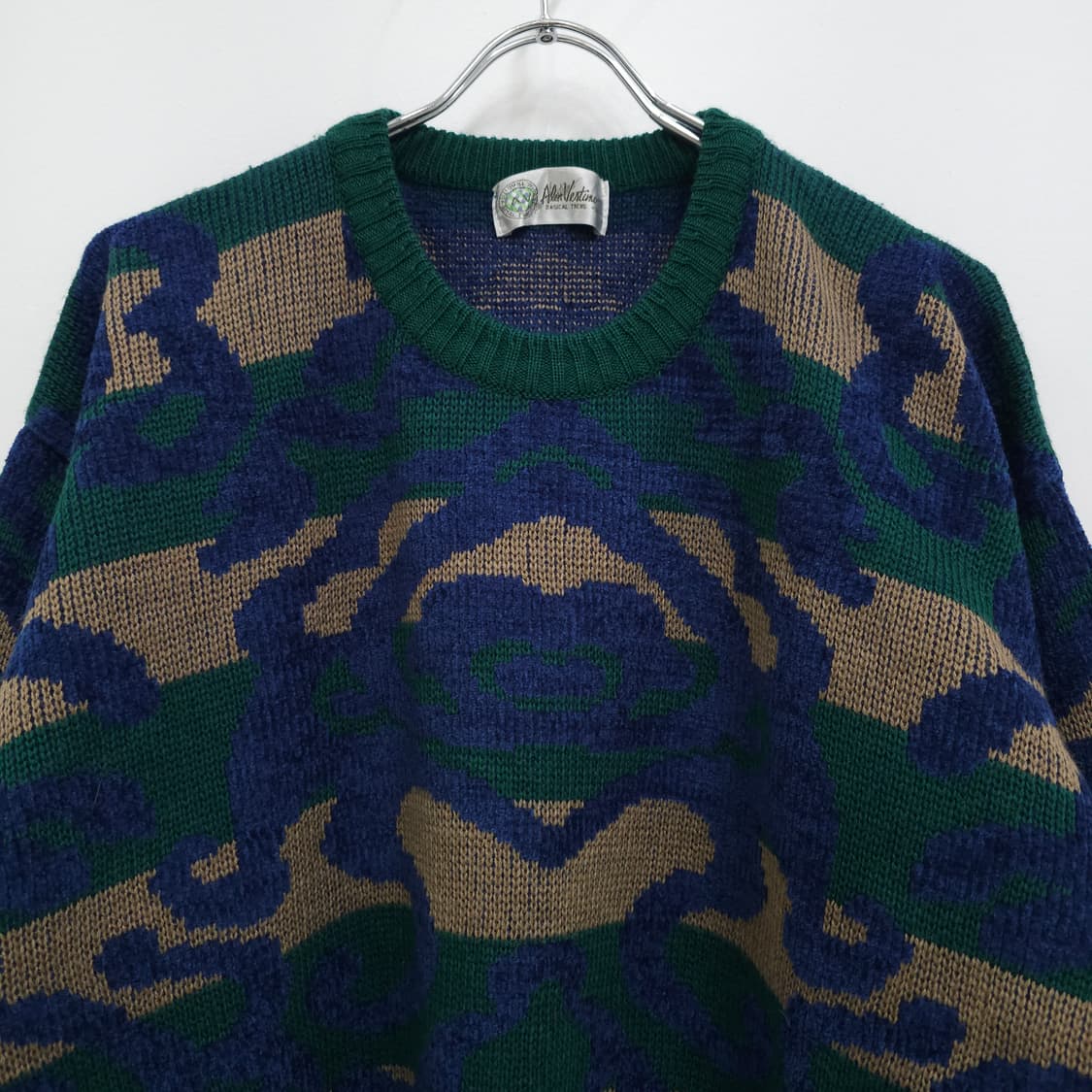 모혼방 블루 패턴 빈티지 니트 일본빈티지 상품이미지2