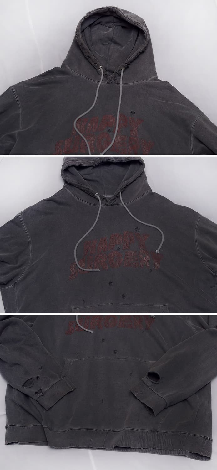 써저리 x 해피피플 락 피그먼트 오버핏 후디 (105~110+) 상품이미지5