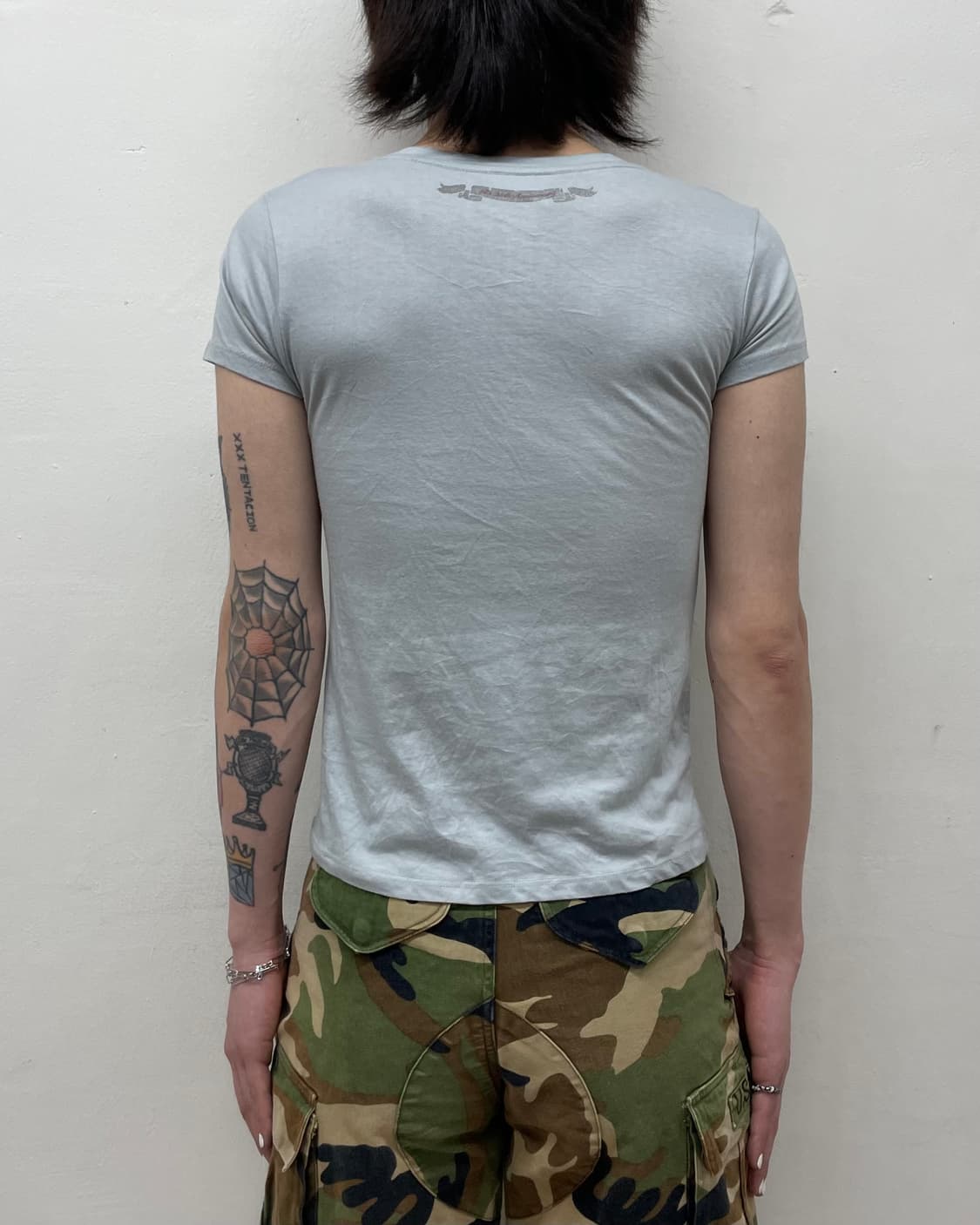 Studded Star Vintage Gray T-shirt 상품이미지2