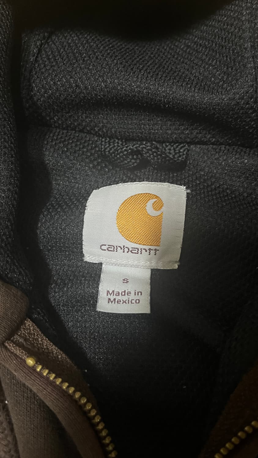 칼하트 다크브라운 써멀 후드집업 S 상품이미지3