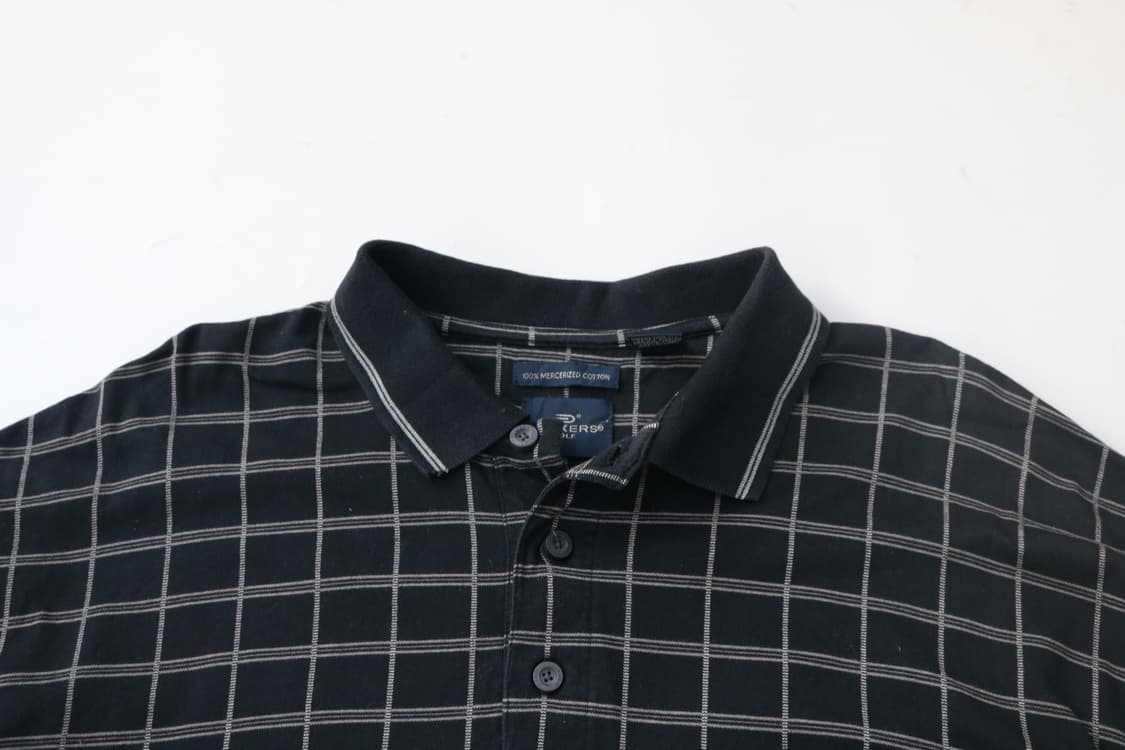 DOCKERS GOLF 도커스 골프 빈티지 체크 실켓 가공 카라티 (L) 상품이미지4