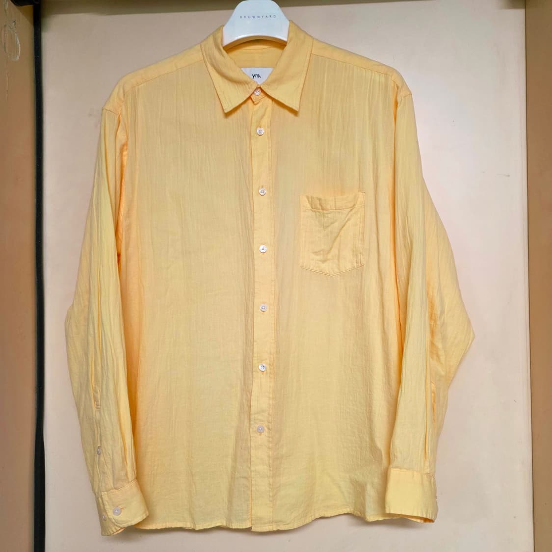 [2] 이얼즈어고 헴프 코튼 포이카 셔츠 치즈 yrs 상품이미지4