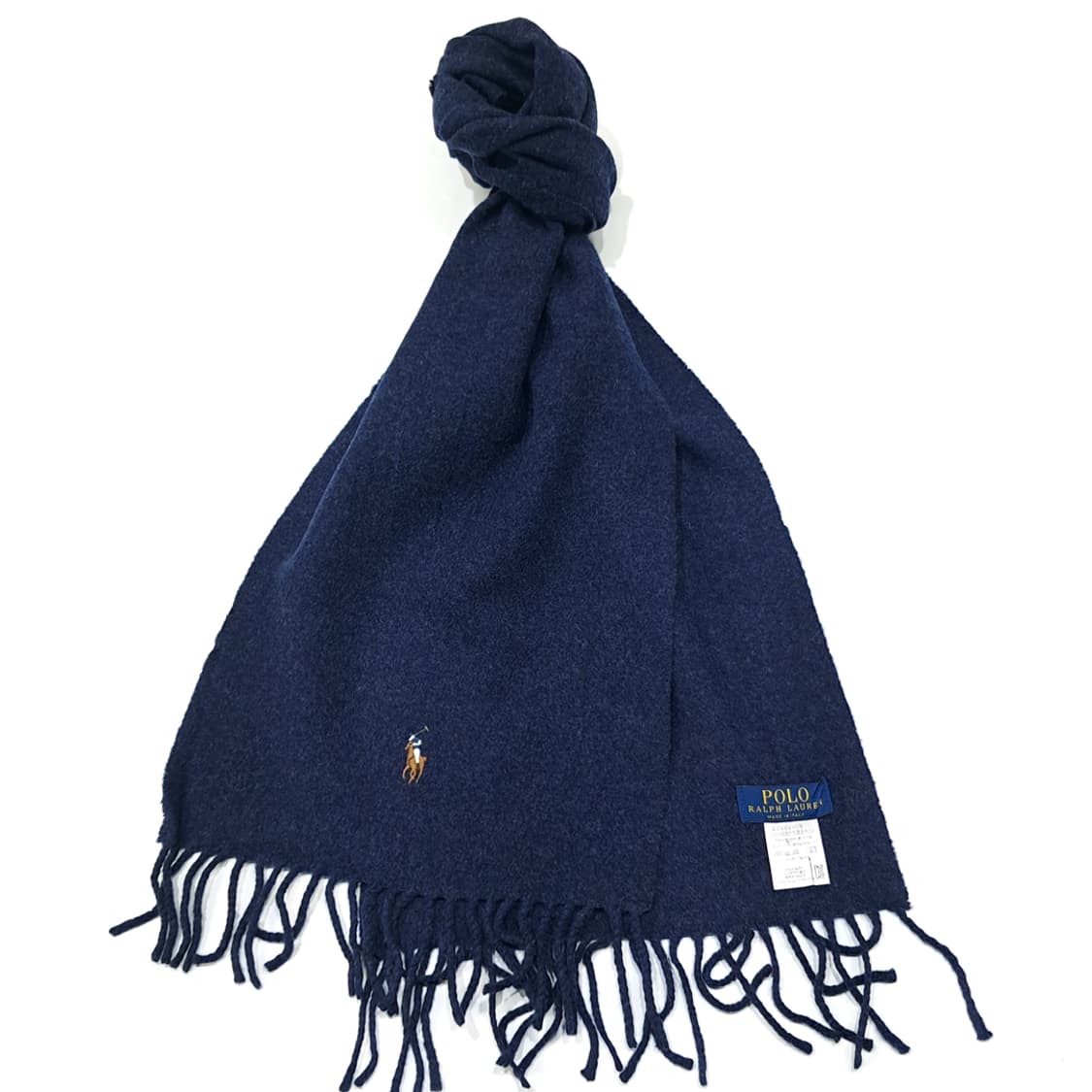 MX504 폴로 00s 이태리판 울 멀티포니 네이비 머플러 목도리 상품이미지2