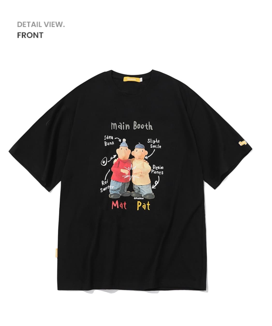 [⭐️새상품/메인부스] 패트와매트 QnA 티셔츠 (블랙/ SIZE 2) 상품이미지1