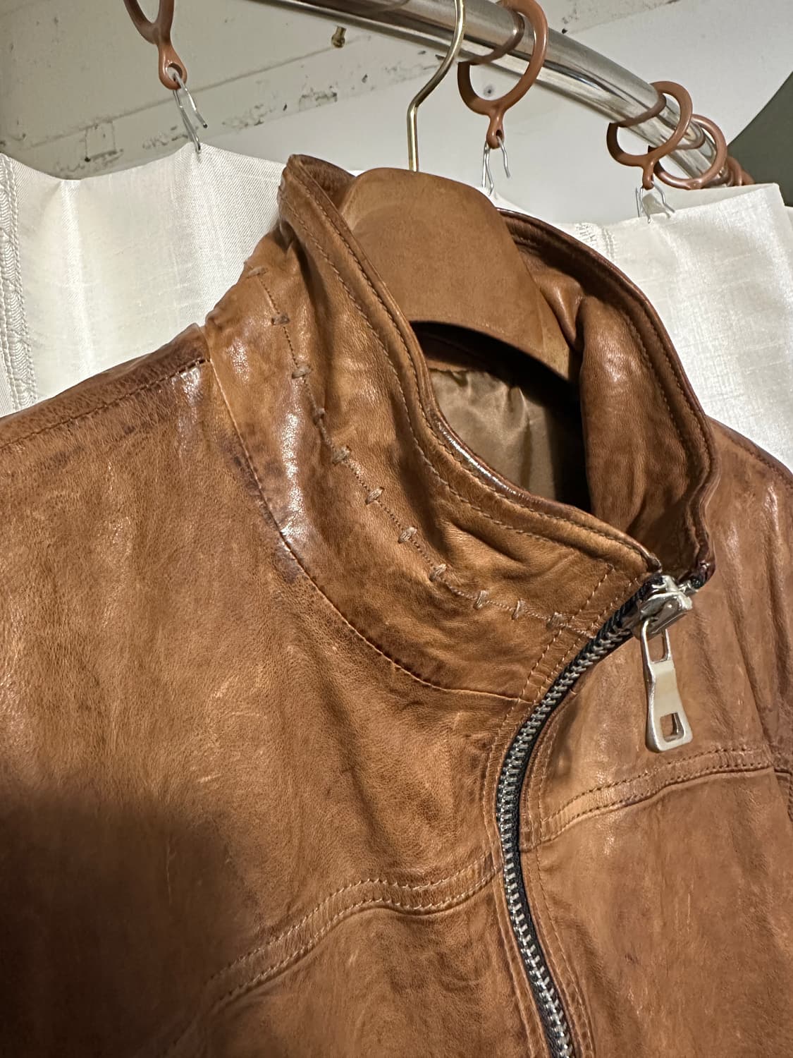 이태리 lambskin 싱글 집업 자켓 상품이미지3