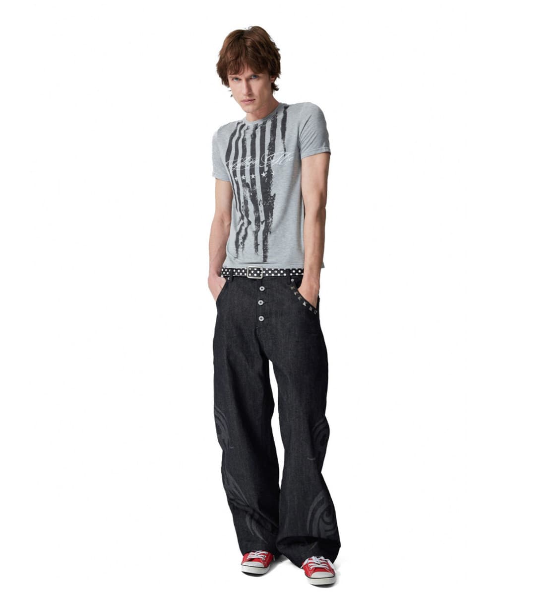 B.ACCESS Star Flag Graphic Slim T-Shirt  상품이미지2