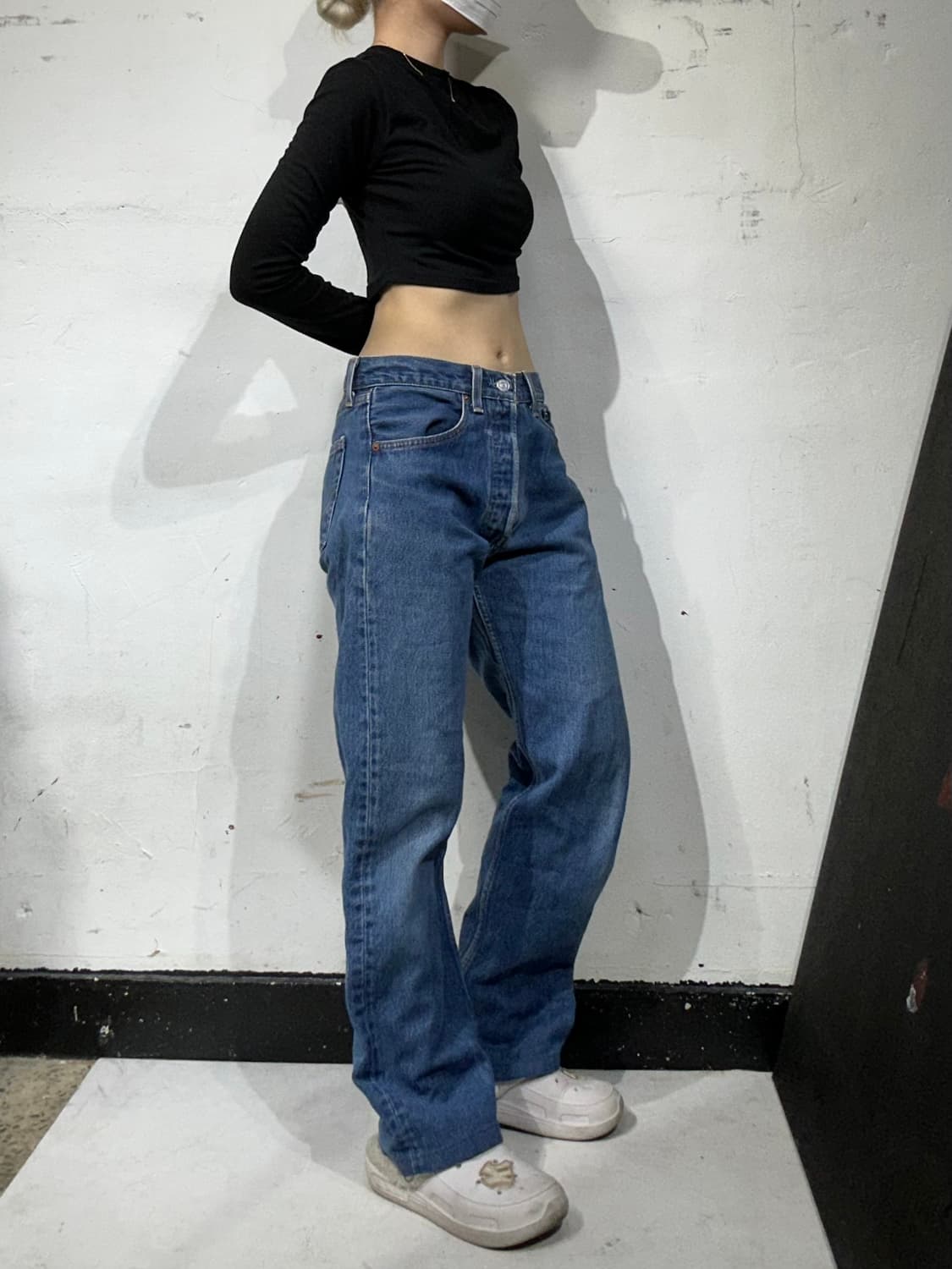 리바이스 501 x USA 중청 와이드 데님 팬츠 상품이미지1