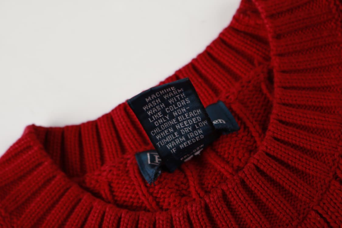 [여성 L] 폴로 랄프로렌 버건디 꽈배기 니트 상품이미지6