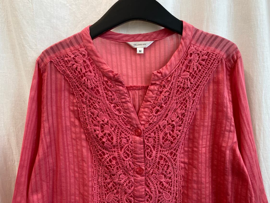 ON LOVE OFF 마젠타 7부 블라우스(M) 상품이미지3