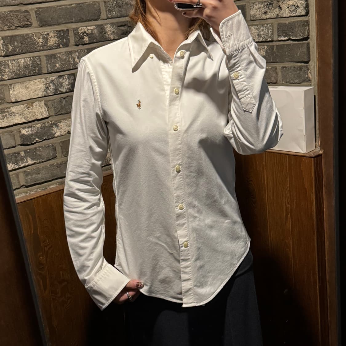 XS) 폴로 랄프로렌 클래식 화이트 옥스포드 셔츠 T5 상품이미지8