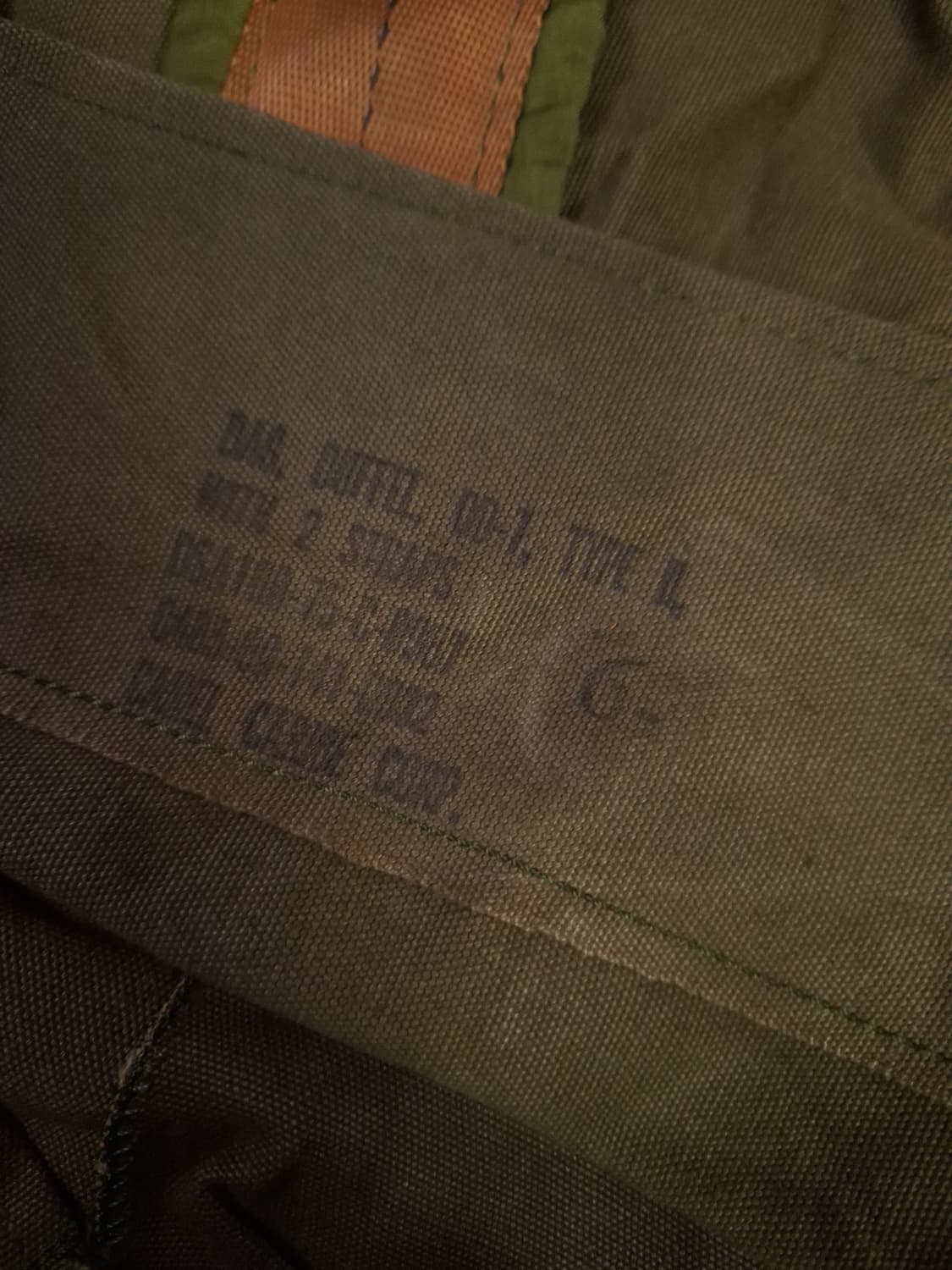 오리지날 미군 지급용 70's 캔버스 더블백 상품이미지4