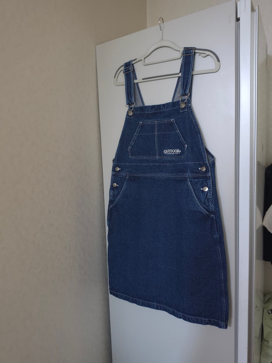 아웃도어 데님 멜빵 원피스 상품이미지1