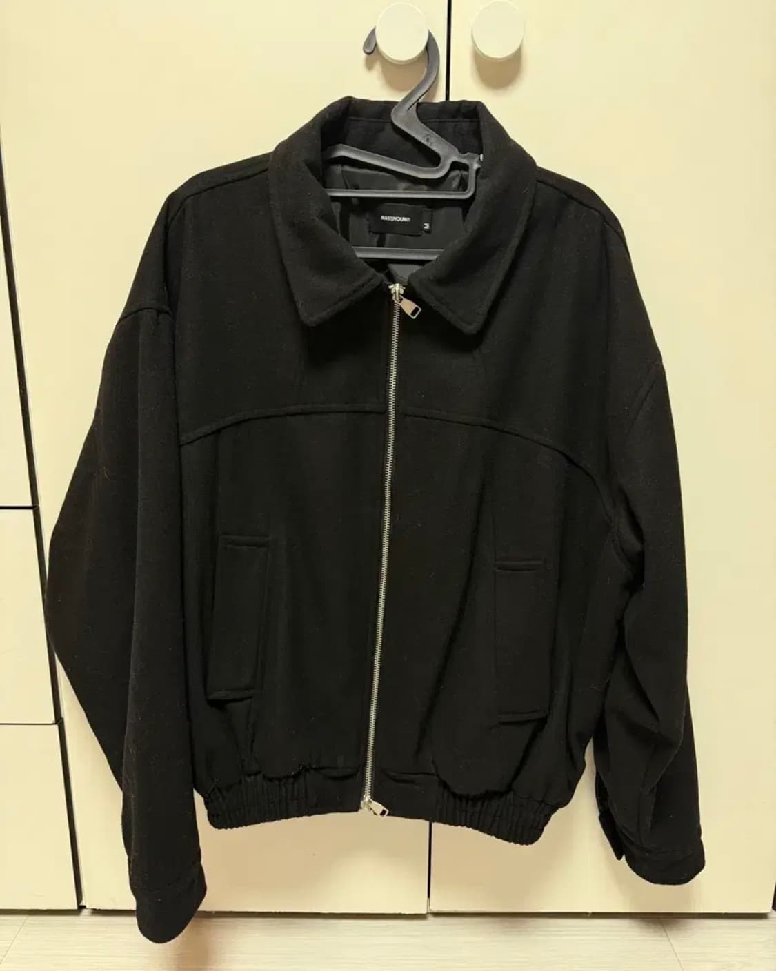 매스노운 웨스턴 울 블루종 블랙 M 상품이미지4