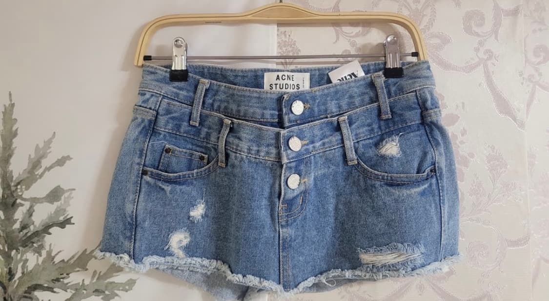 아크네 스튜디오 레이어드 스커트 데님쇼츠 상품이미지1