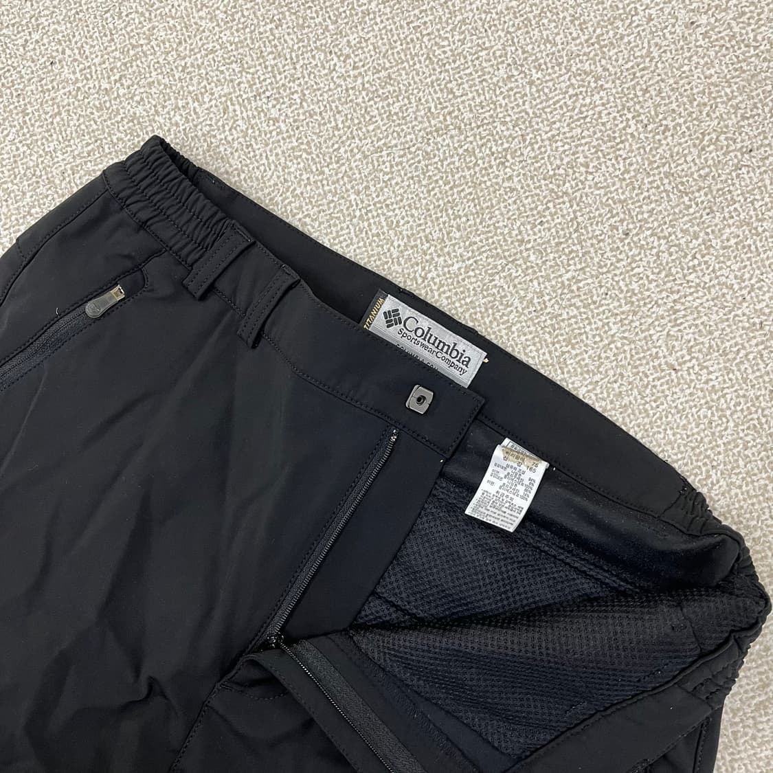 [75] 컬럼비아 블랙 등산 기능성 바지 0106M1 상품이미지2