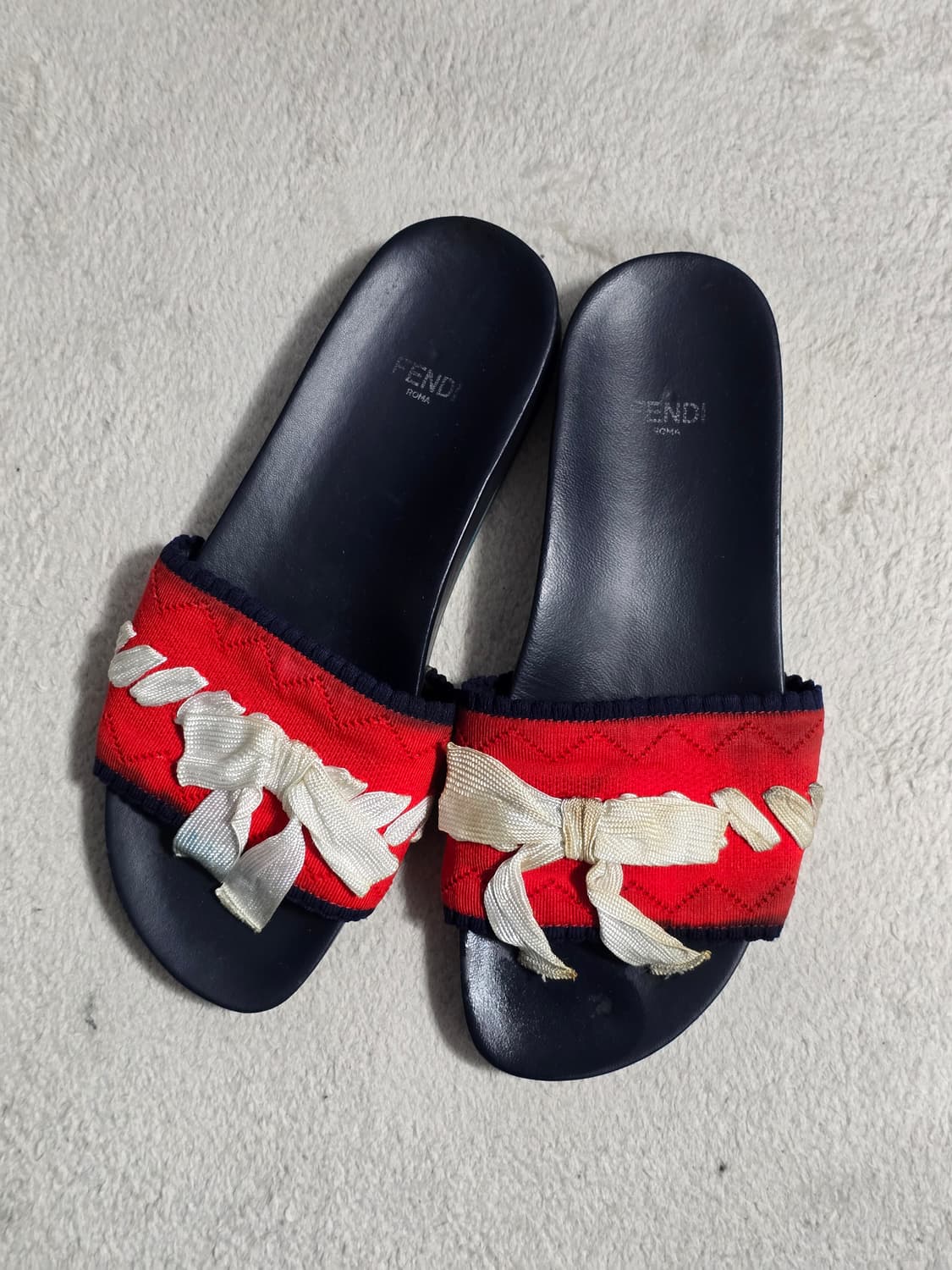 Fendi 펜디 리본장식 슬리퍼 샌들 36 상품이미지1