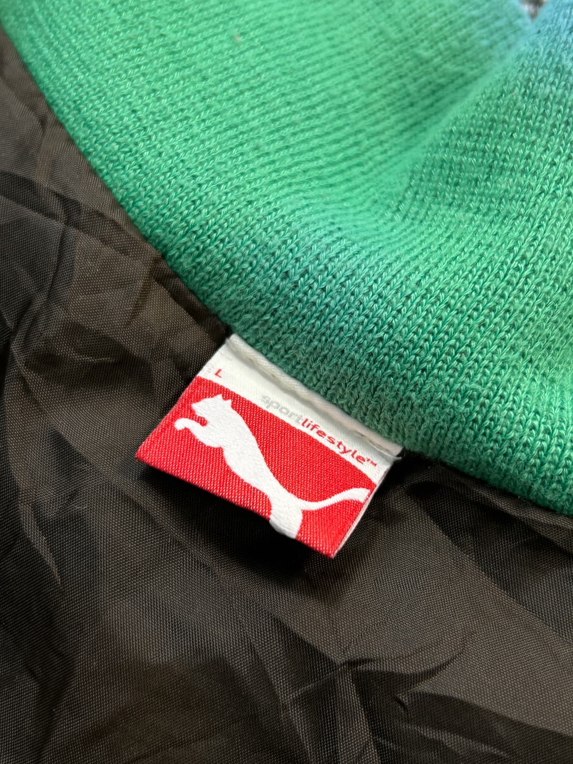 퓨마 퀄팅 브라운 푸퍼 자켓 L  상품이미지9