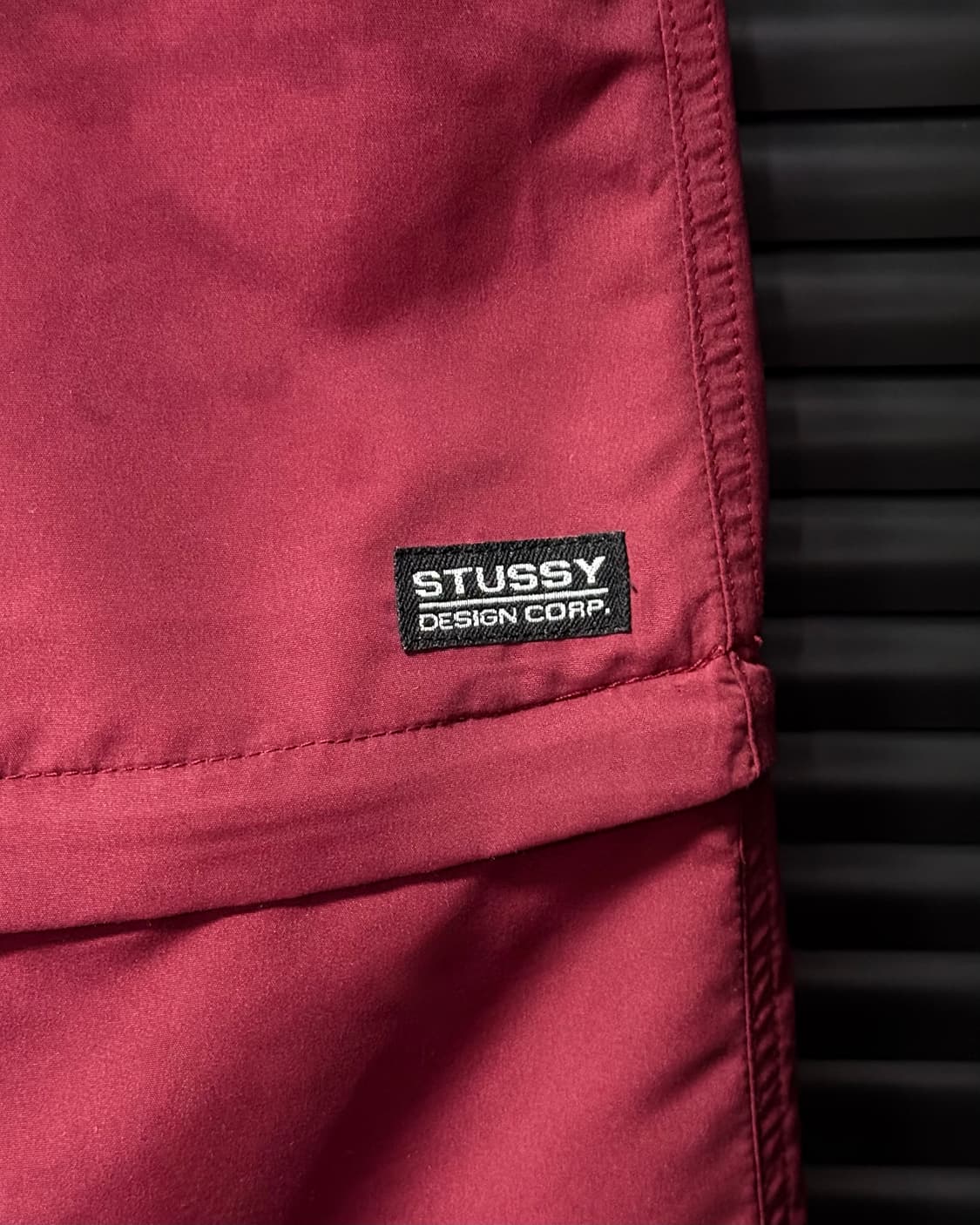 스투시 RANGE ZIP OFF SKIRT 레드 버건디 숏 롱 나일론치마 상품이미지4