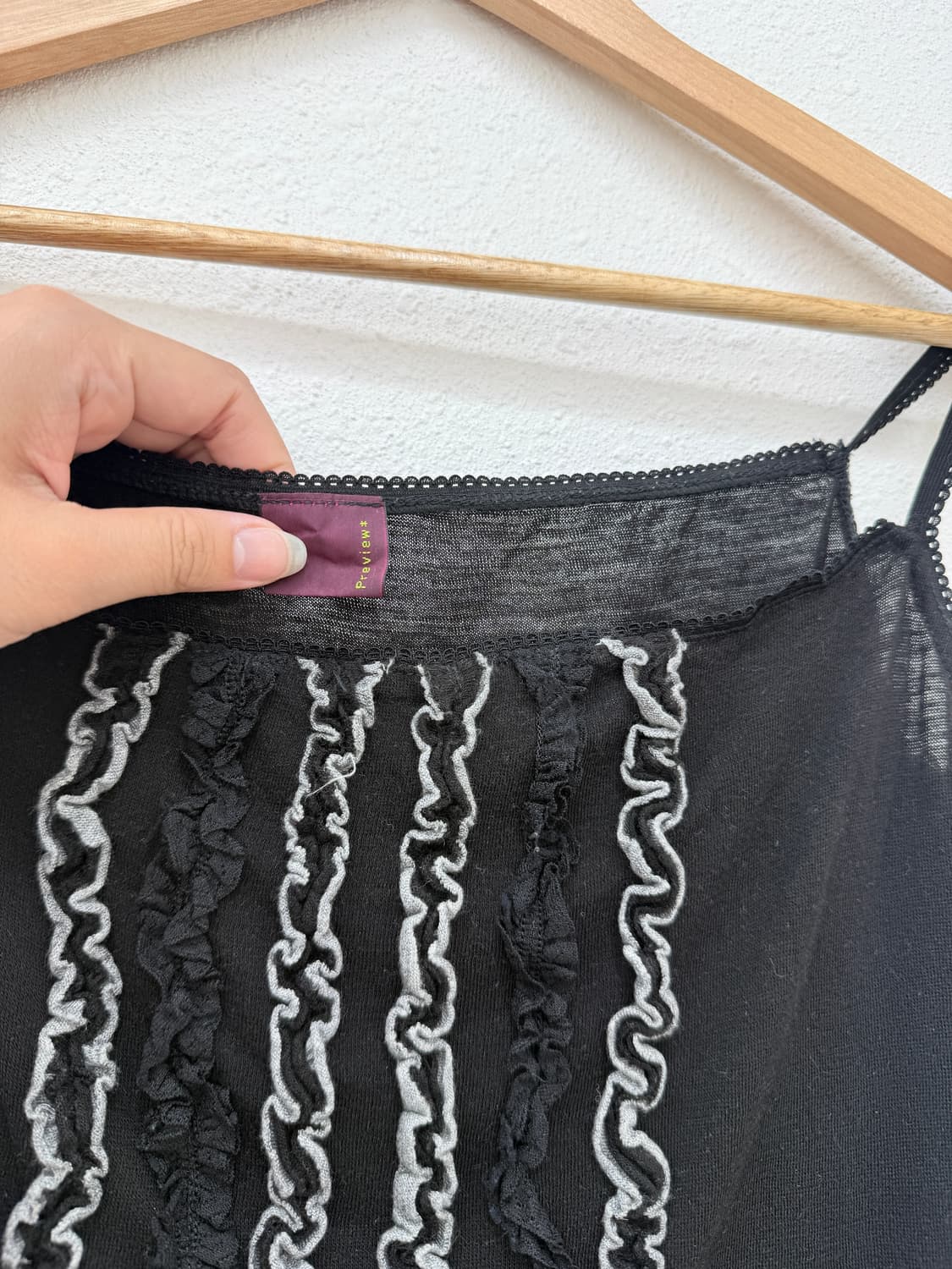 빈티지 블랙 프릴 슬리브리스 상품이미지3