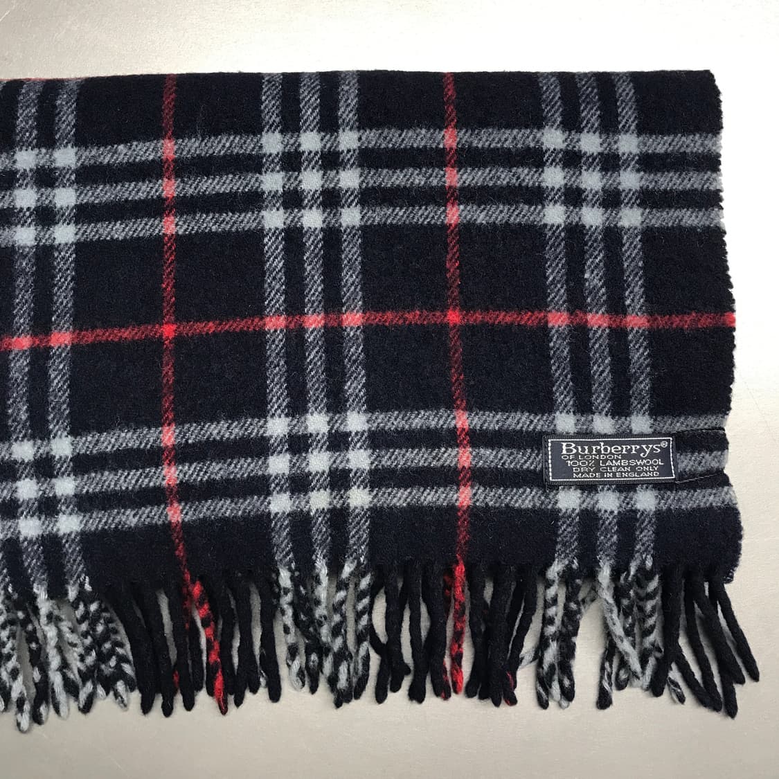 버버리 정품 램스울 머플러 네이비 상품이미지3