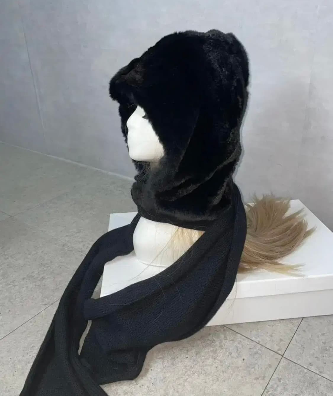 빈티지 바라클라바 머플러 블랙 상품이미지3