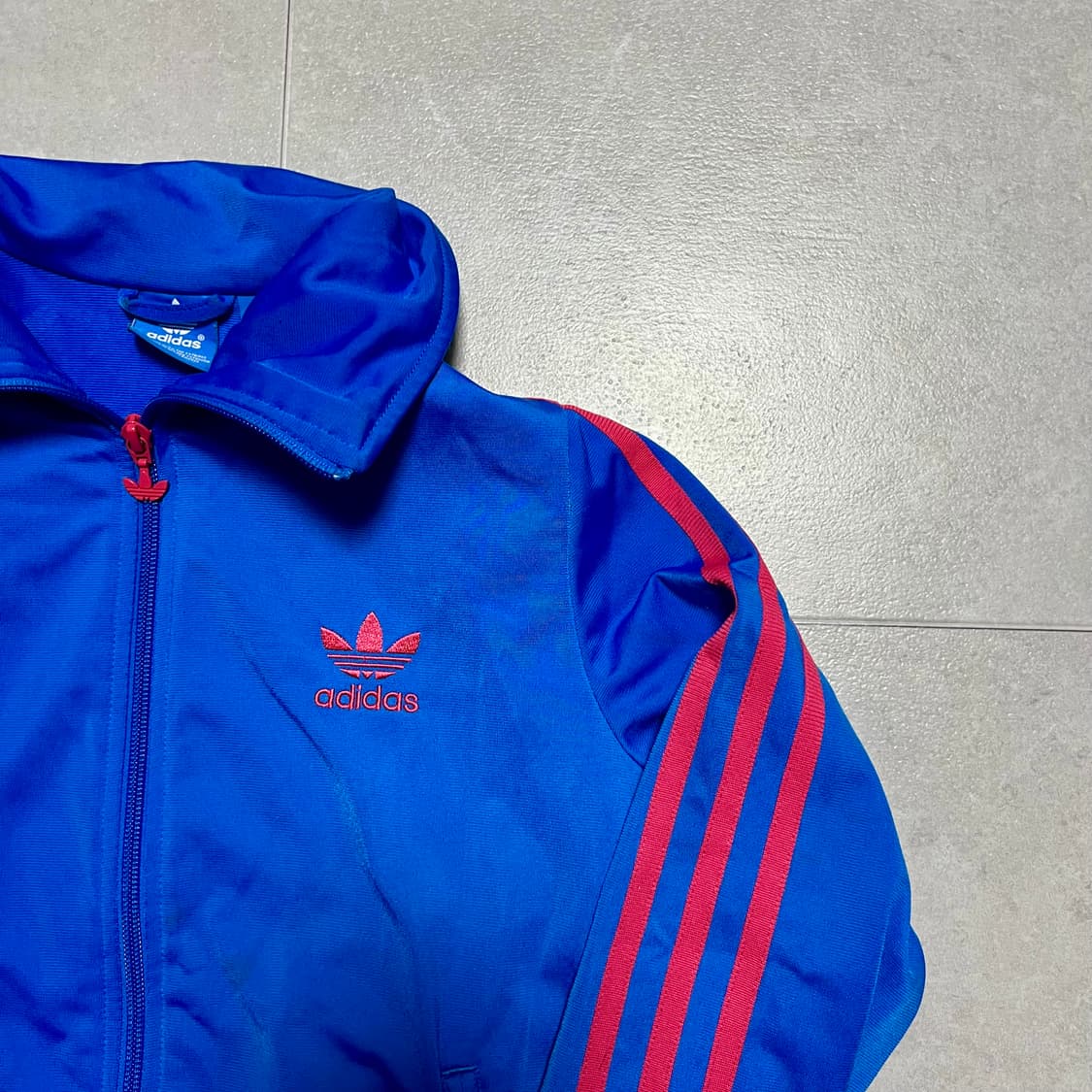 실측90/ 아디다스 트랙탑 블루 레드 파빨 져지 상품이미지2