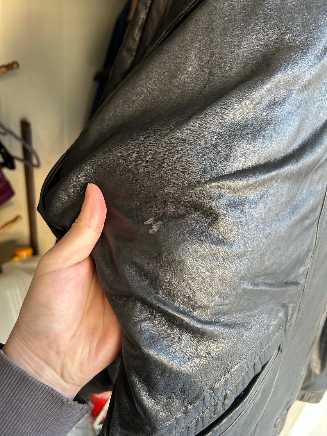 80‘s 조르지오아르마니 가죽 봄버자켓(리버시블) 상품이미지3