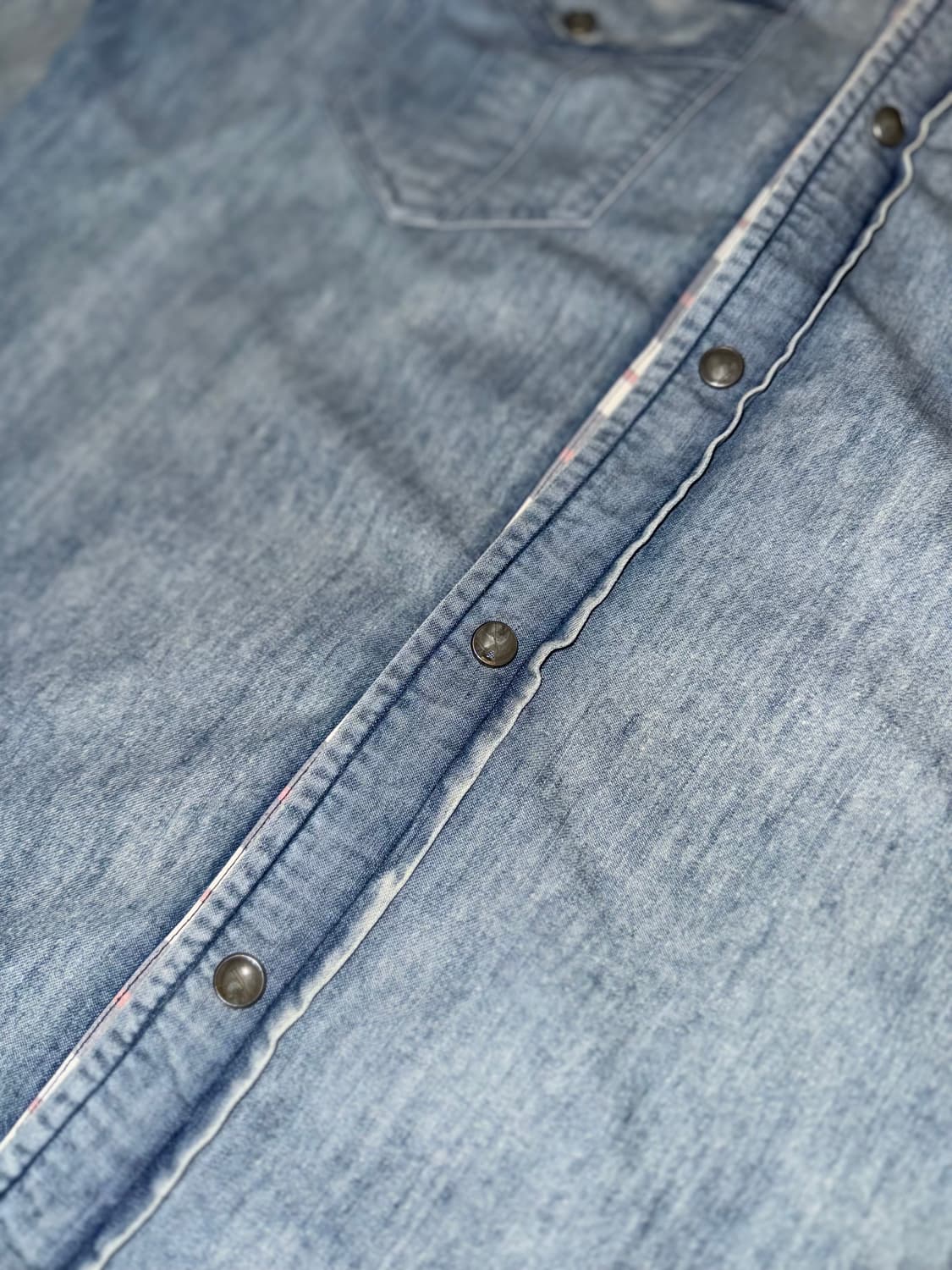 [EU L] 아르마니 진스 빈티지 워싱 웨스턴 데님 셔츠 상품이미지4