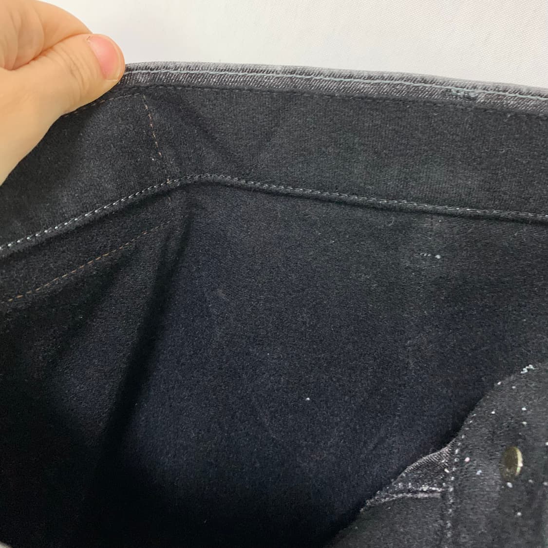 에드윈 남성 빈티지 흑청 블랙 데님 팬츠 기모 청바지 36인치 상품이미지4