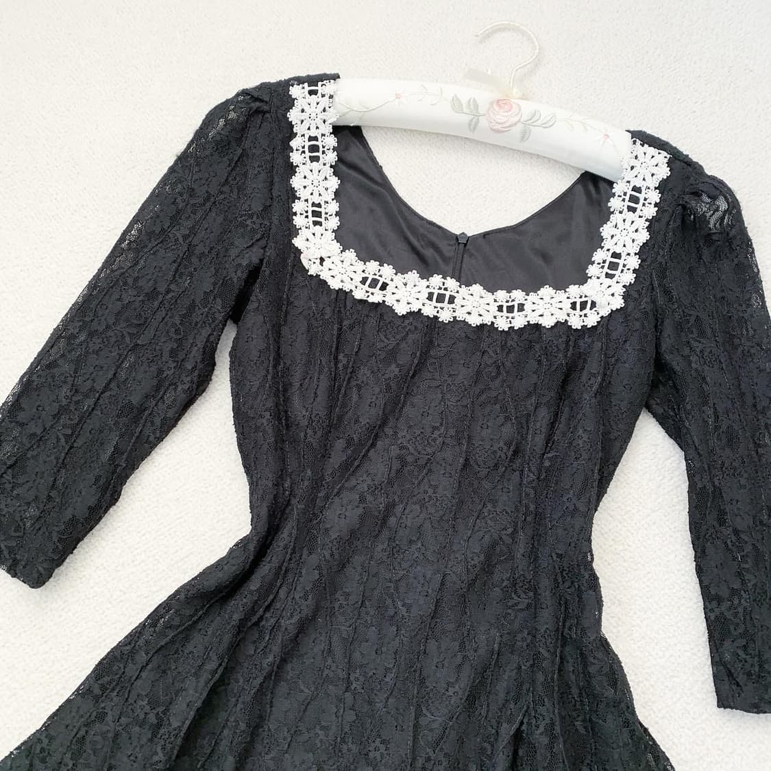 블랙레이스 로맨틱 7부 원피스 상품이미지2