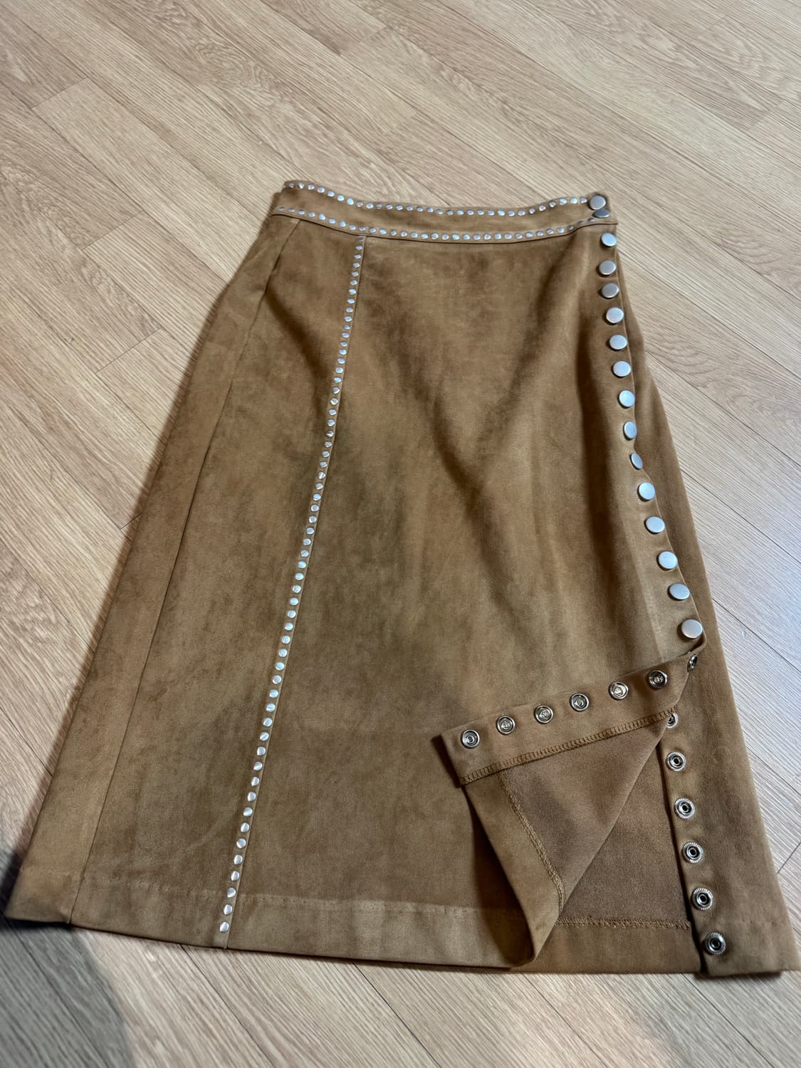 강자매 스웨이드 스터드 스커트 상품이미지5