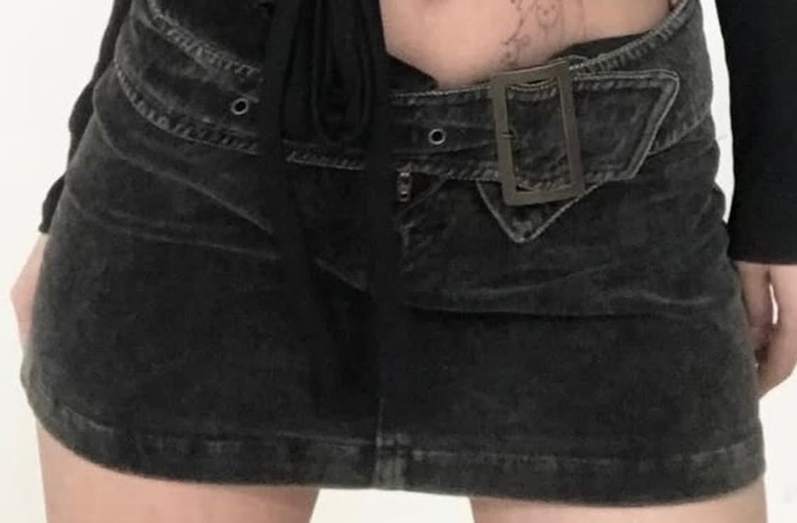 punk belt skirt 상품이미지2
