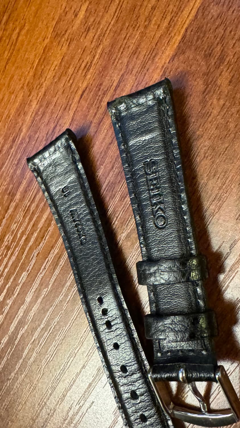 Seiko 세이코 정품 가죽 스트랩 18mm 미사용 상품이미지4