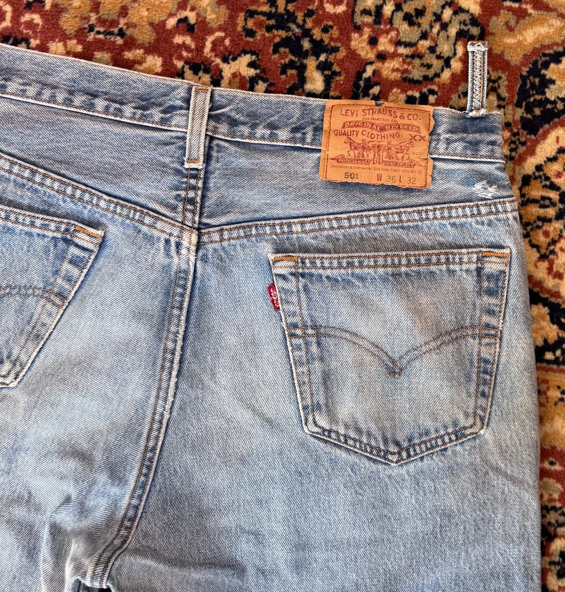 90s usa 빈티지 리바이스 501 데님 36(34~35) (619) 상품이미지5