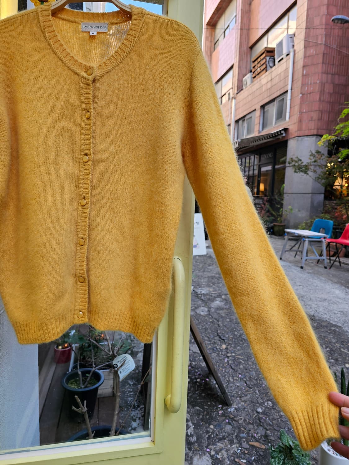 Japan 옐로우 앙고라 가디건 상품이미지4