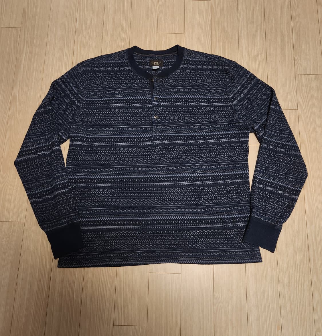 더블알엘 rrl 인디고 자카드 헨리 셔츠 XL 상품이미지2