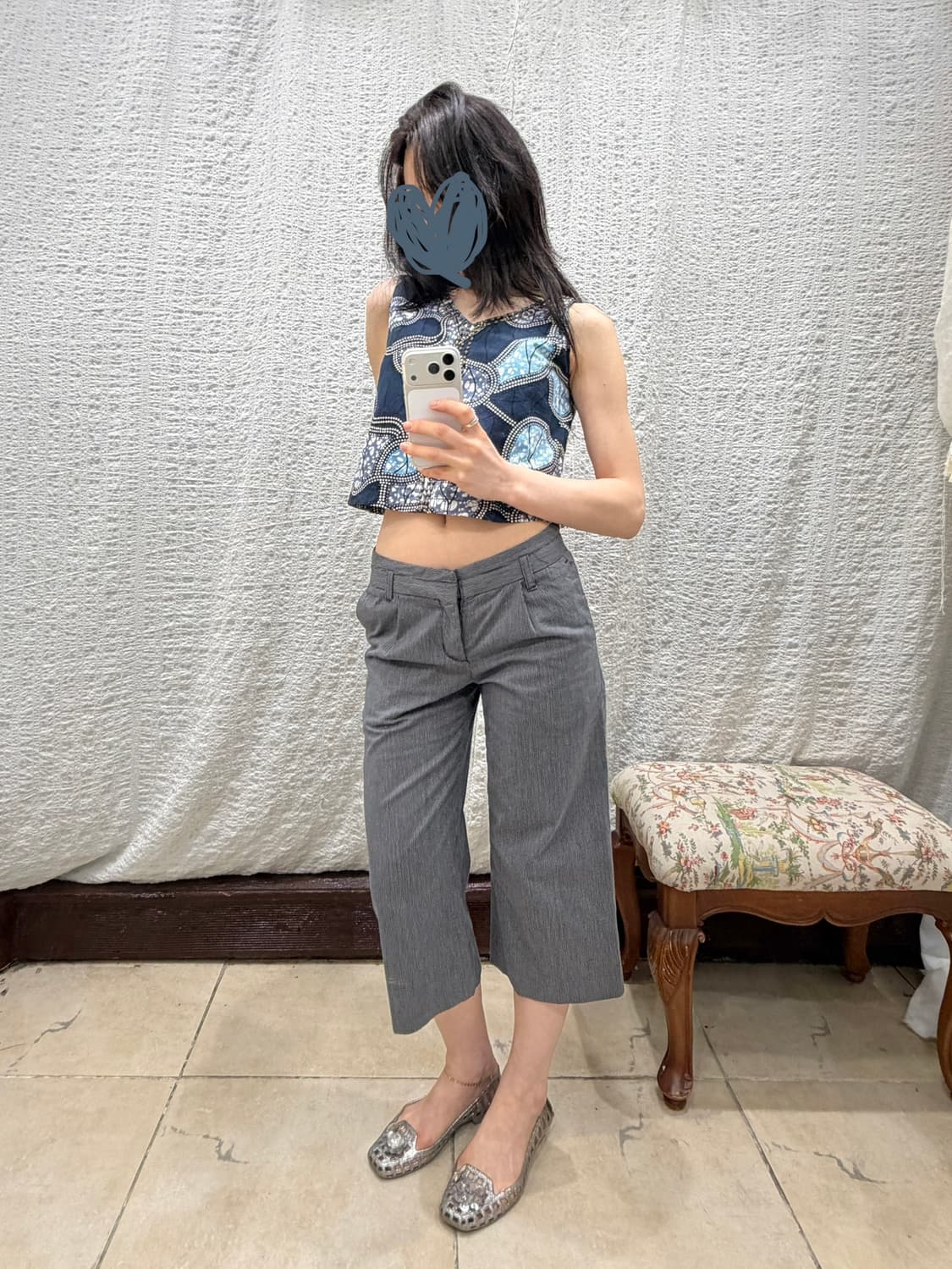 city stripe capri pants 상품이미지2