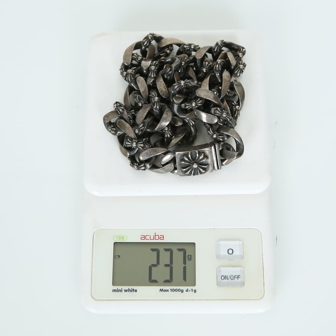 90s 올드 크롬하츠 플로랄 크로스 목걸이 상품이미지7