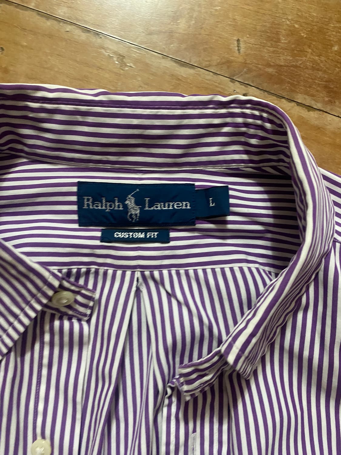 폴로 랄프로렌 스트라이프 셔츠 L 커스텀핏 (105) 상품이미지3
