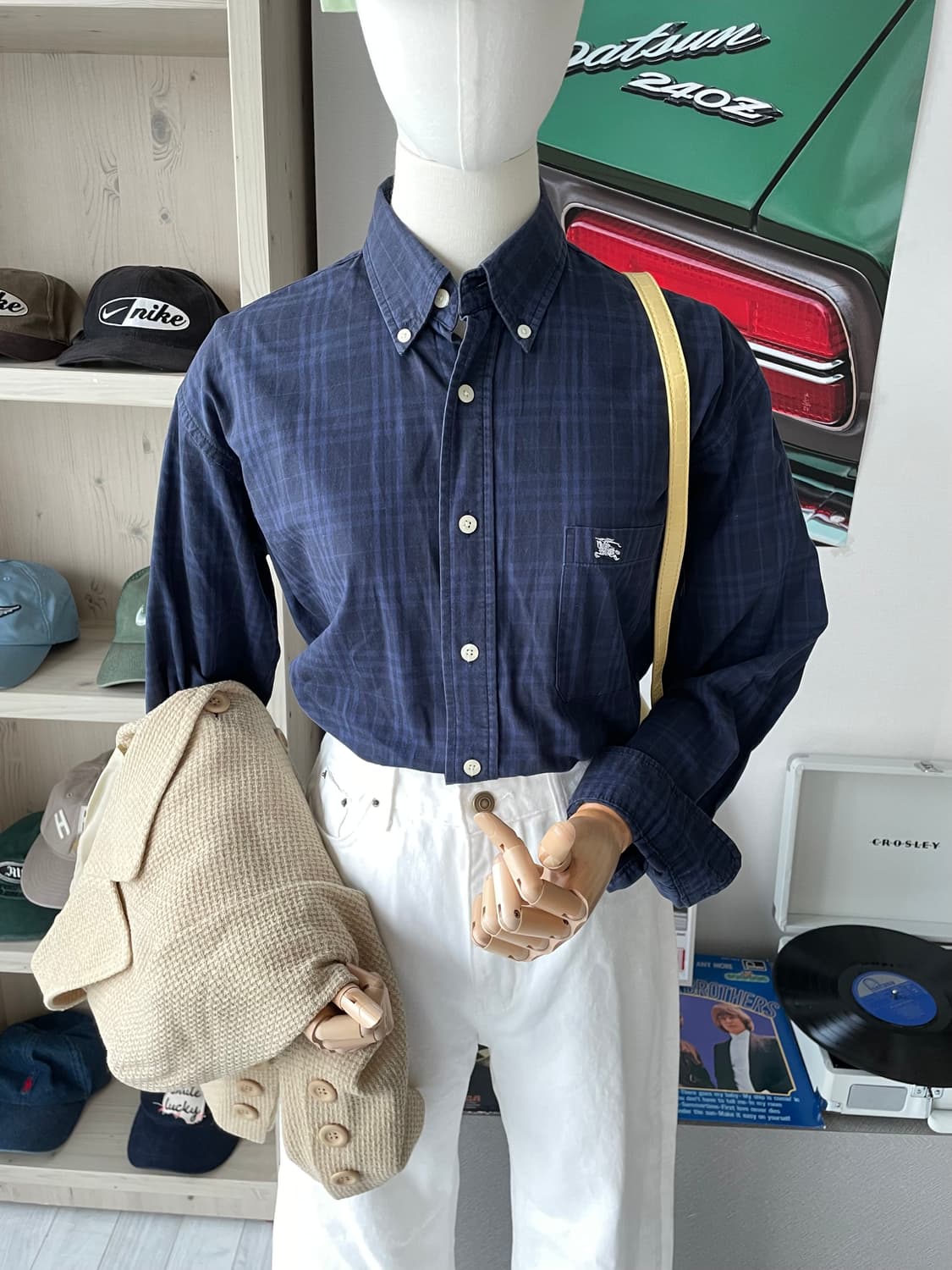 버버리 로고 체크 셔츠 남방 상품이미지3