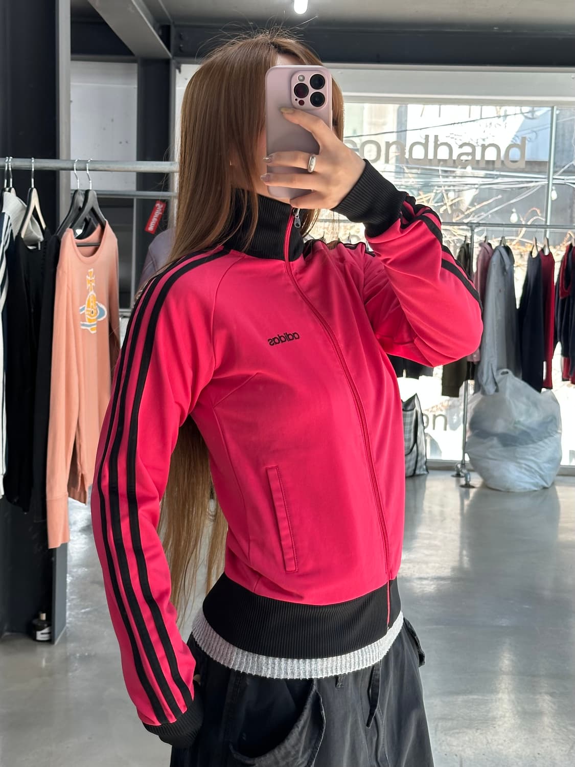 아디다스 베켄바우어 트랙 져지 핑크블랙 상품이미지1